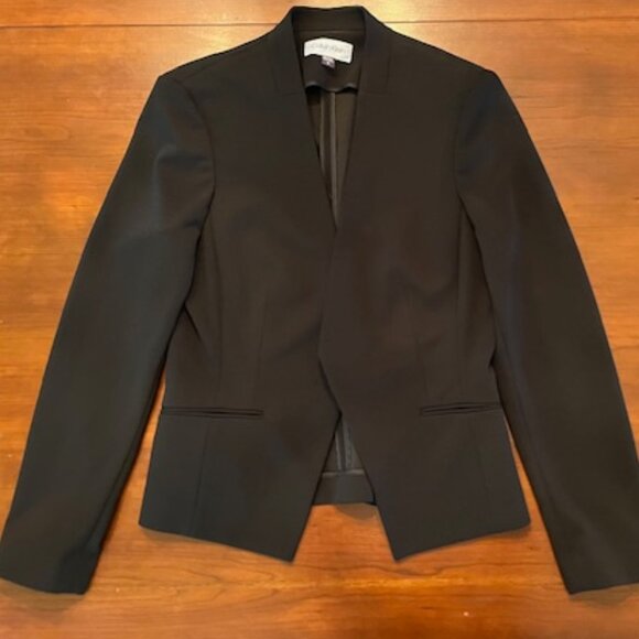 Calvin Klein Jackets & Blazers - Calvin Klein Open Front Black Blazer Size 10